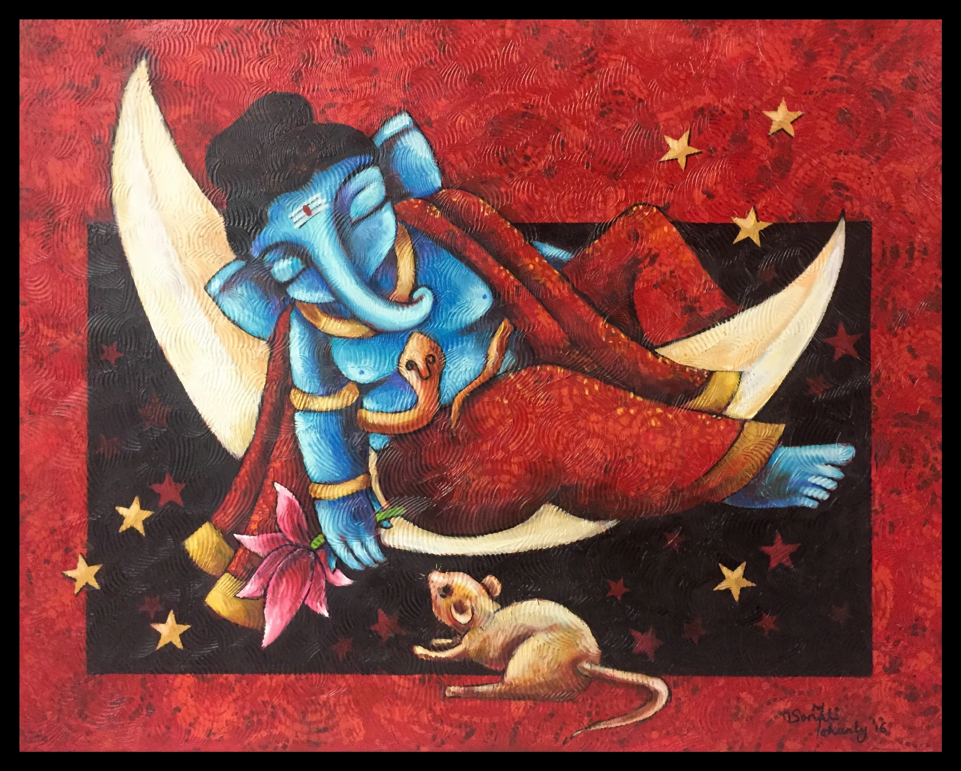Ganesha and the moon